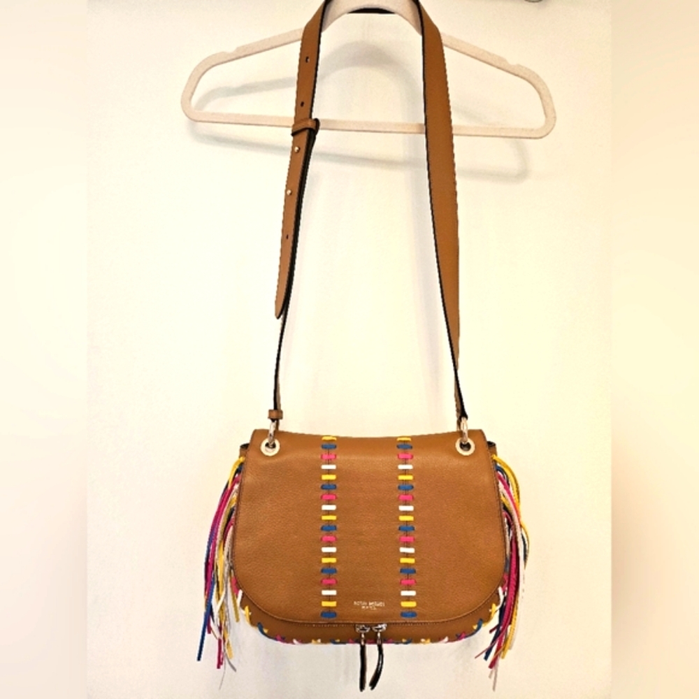 New! Henri bendel rainbow fringe purse